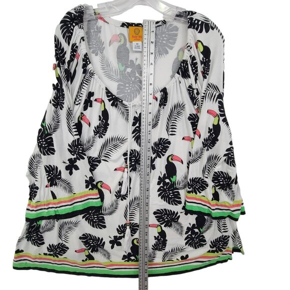 Ruby Rd. Large Shirt Toucan 3/4 Kimono Bird Tassel Top Blouse Tropical Cruise 3x - Picture 5 of 8